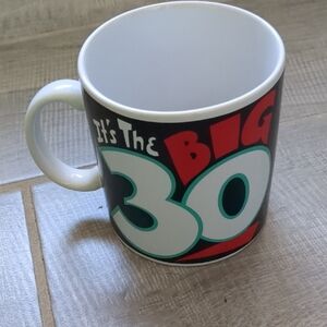 Russ Black and Red 'The Big 30' Mug - Vintage